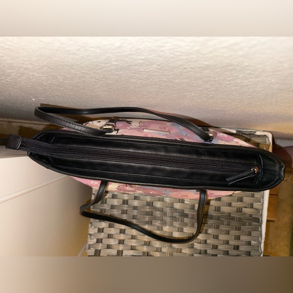 Nine West Floral Print Large Tote Bag – Pink, Purple & Blue - Picture 10 of 11